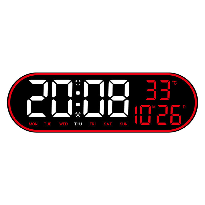 Simple Horloge multifonctionnelle Salon Horloge Murale Maison Décoration Digital Electronic Clo