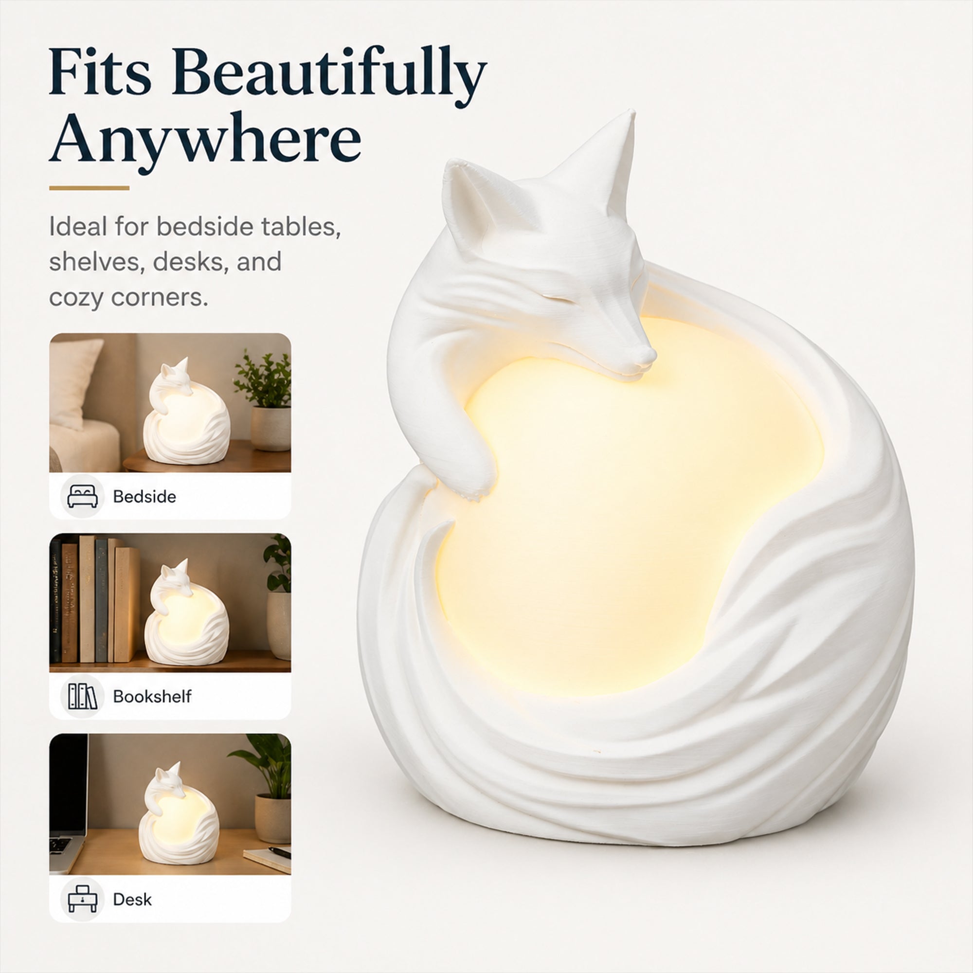 Lampe de table de Fox Imprimée 3D