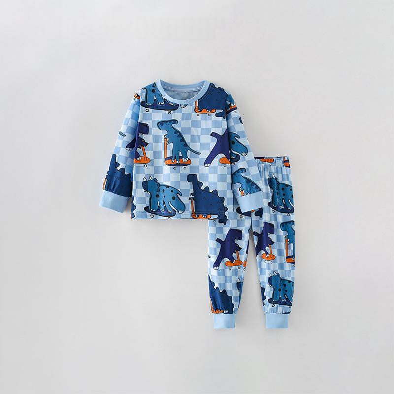 Ensemble de vêtements de salon à manches longues à col rond pour garçons