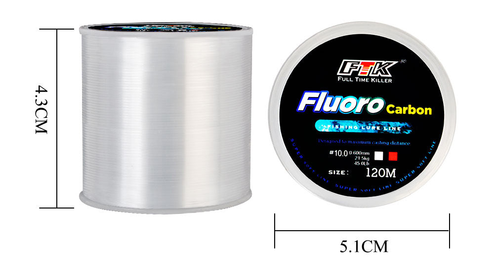 Multicolor Nylon Fishing Line 120M