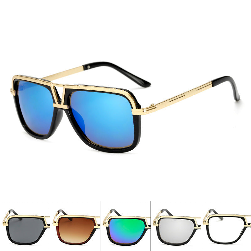 Lunettes de soleil homme Retro Grande Cadre Lunettes de soleil