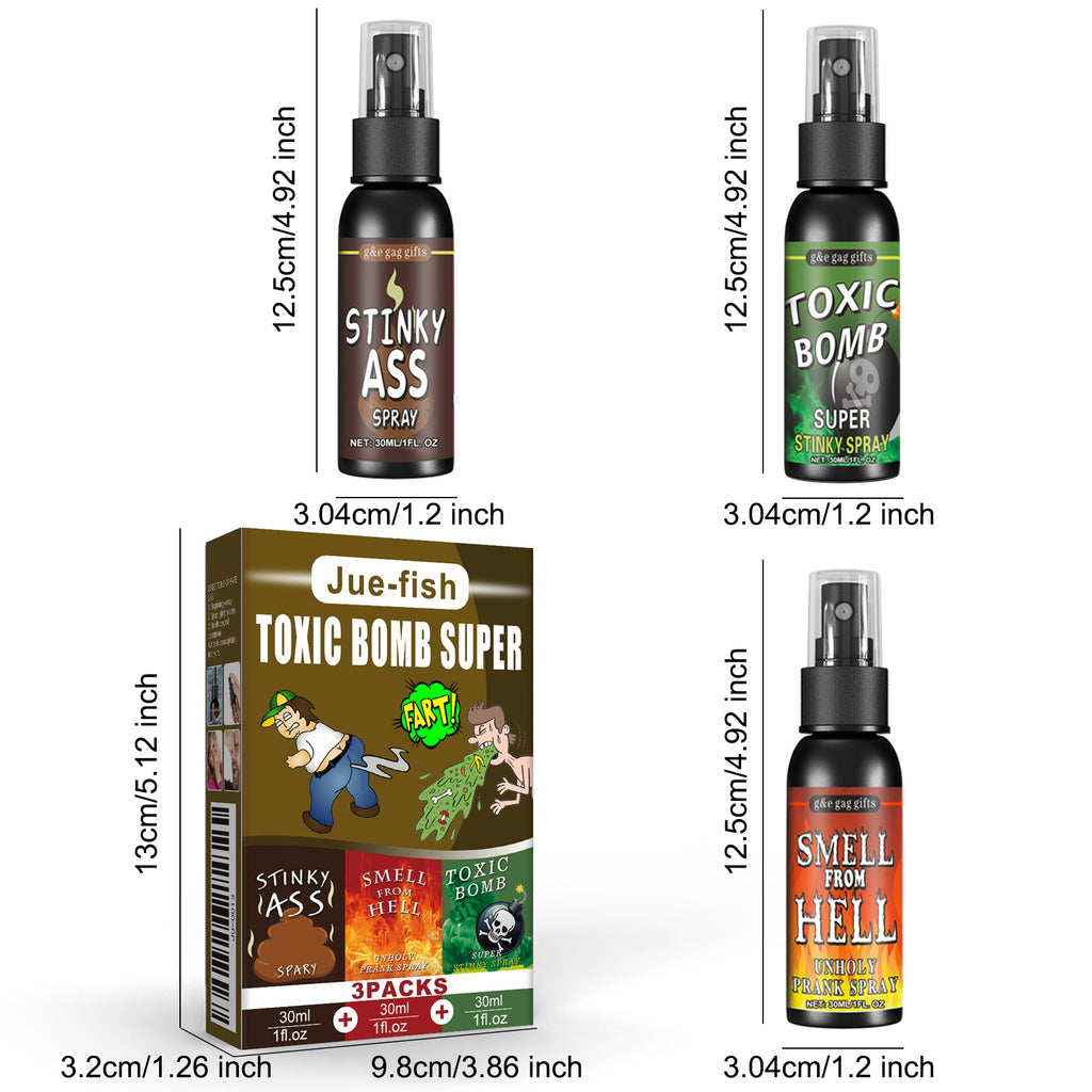 Funny Funny Toy Stink Entertainment Spray Avril Jour de la folie Trick Spray 3 pièces 1 Bo