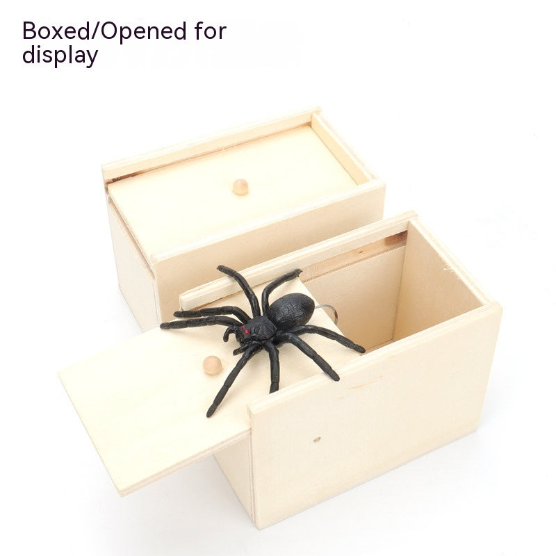 Simulation Spider Scared Boîte en bois Spoof Spider Creative Tricky