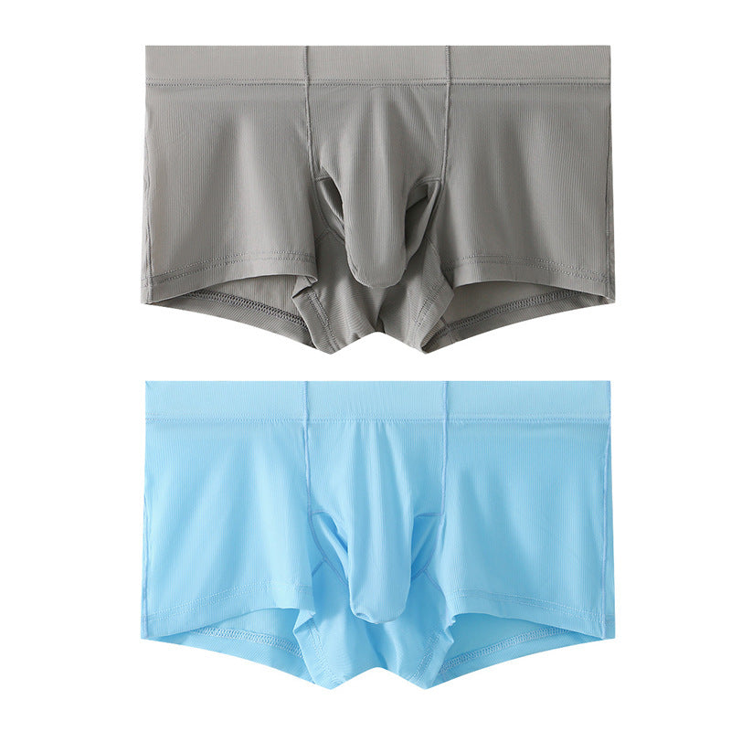 Sous-vêtements Hommes Bullet Separation Eléphant Nez Silk Masque de soie de glace rayé Couleur solide Hommes Zh