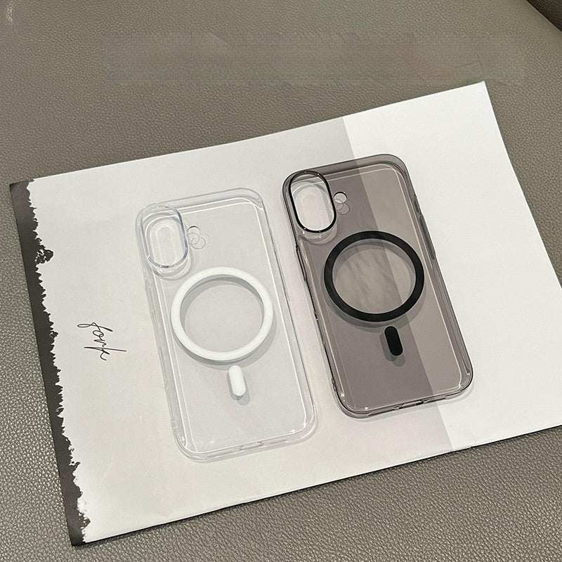 Étui de téléphone magnétique transparent ultra-mince