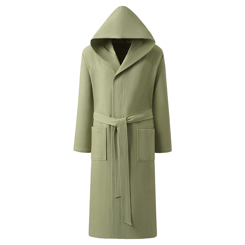 Peignoir à capuche en coton pur pour hommes