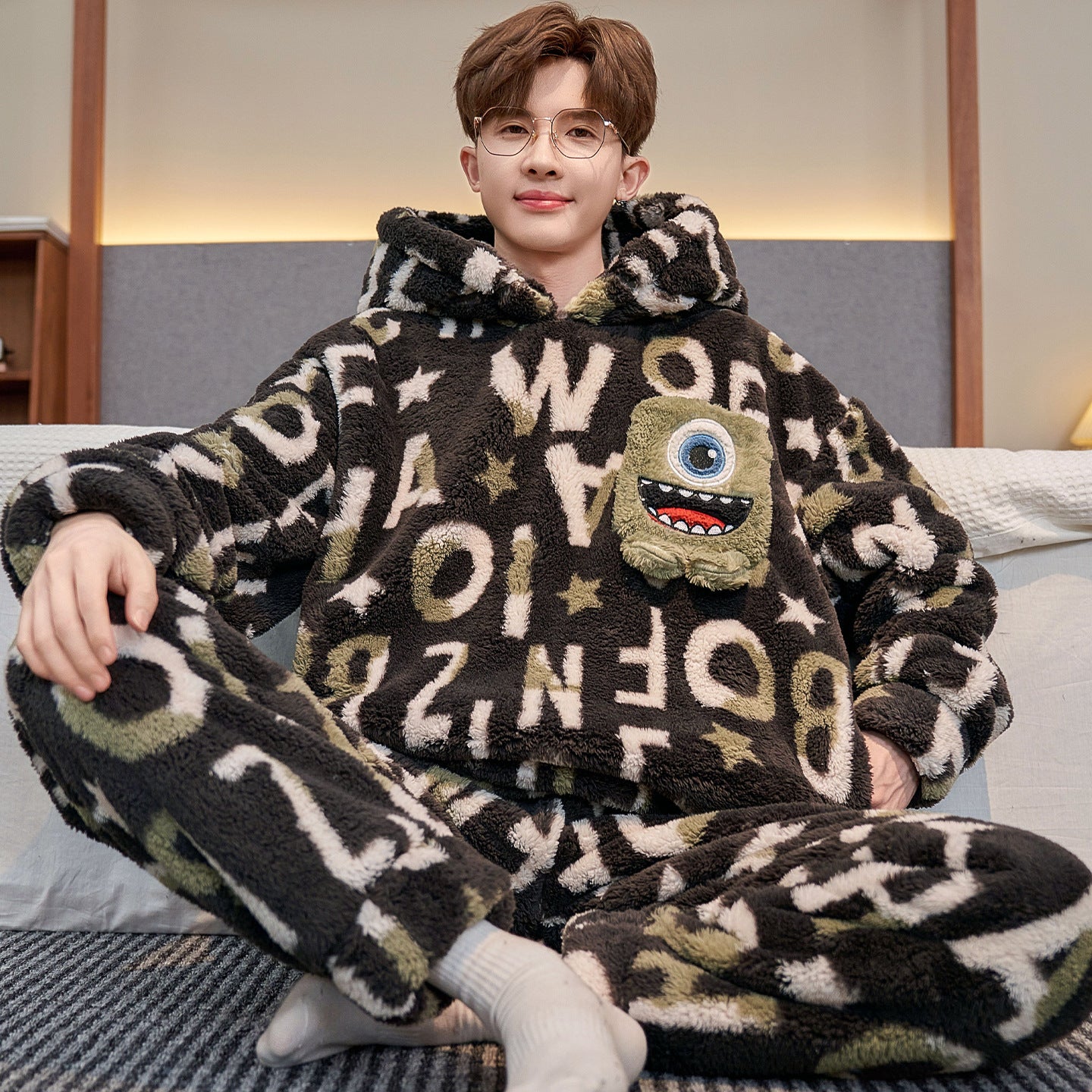 Ensemble de pyjama de dessin animé plus taille homme