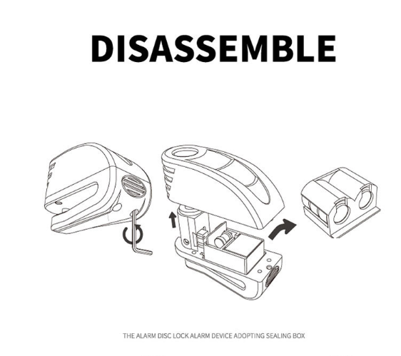 Serrure de frein à disque d'alarme réglable intelligente