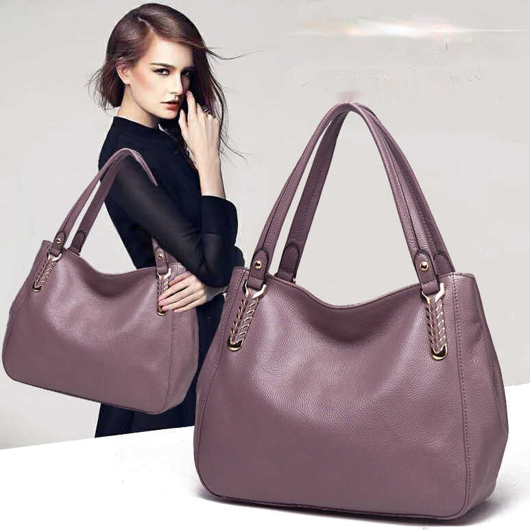Cuir véritable Sac à épaule polyvalent de grande capacité