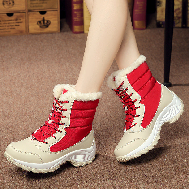 Chaussures femme haut-top en velours et chaussures imperméables