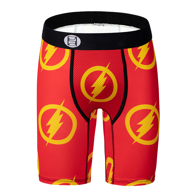 Caricature imprimé garçons Boxers hommes sports sous-vêtements