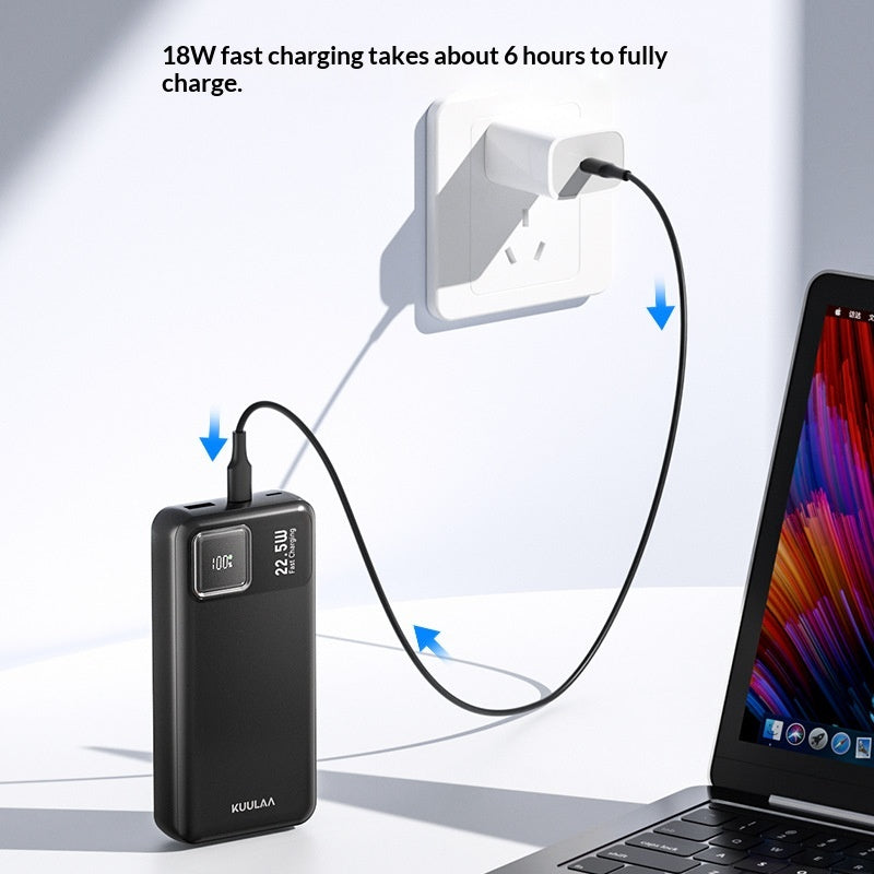 Mini charge haute capacité 20000 Mah Affichage numérique Banque de puissance à charge rapide