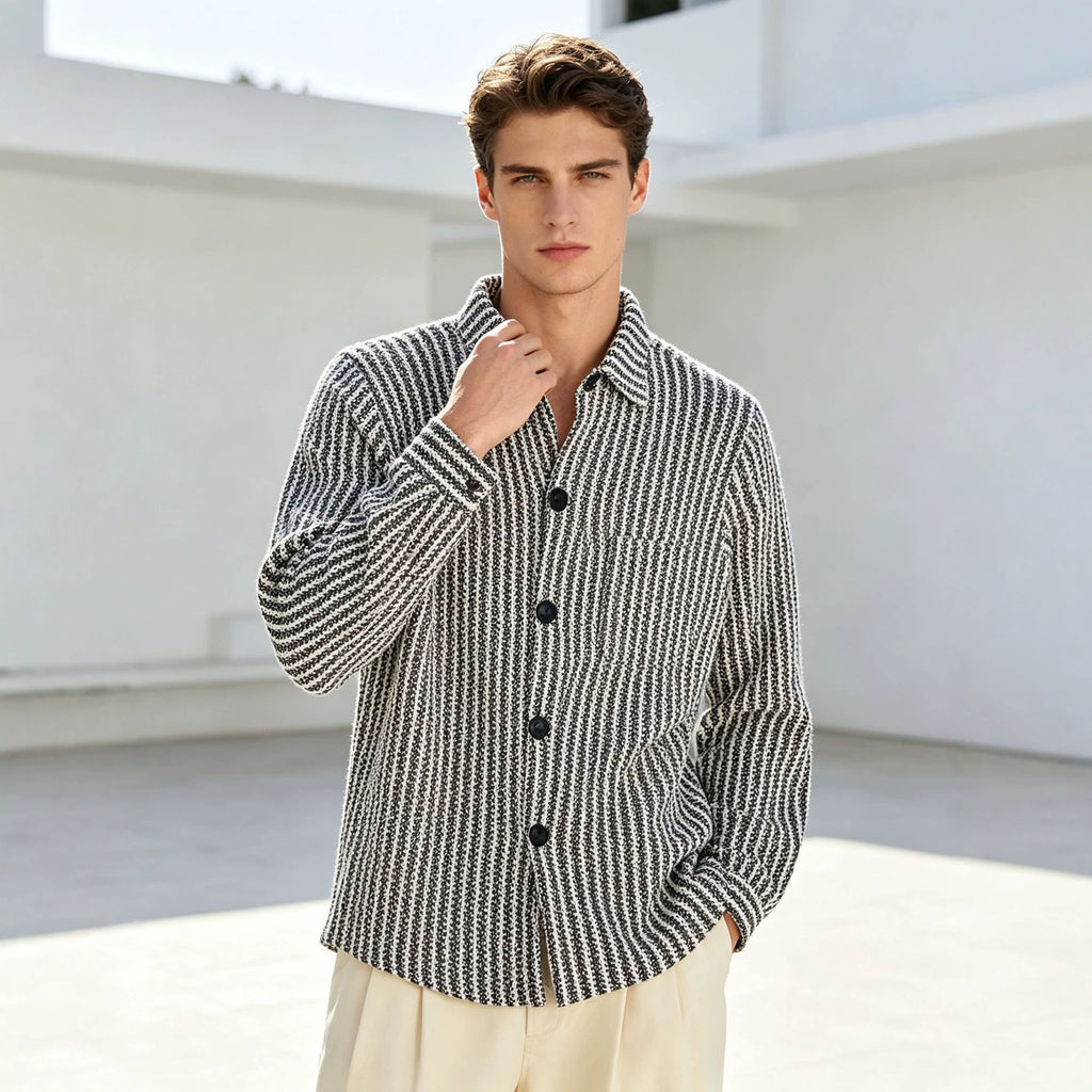Veste rayée Homme Retro Chanel-Style