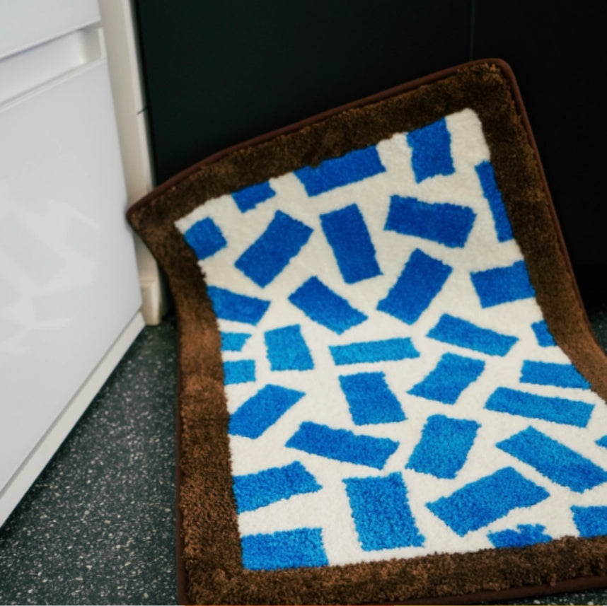 Tapis carré assorti de couleur de dopamine domestique