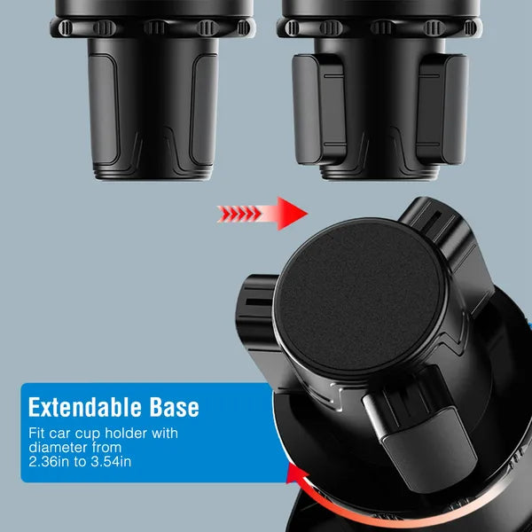 Porte-gobelets de voiture Adaptateur de porte-bouteille rotatif 360°