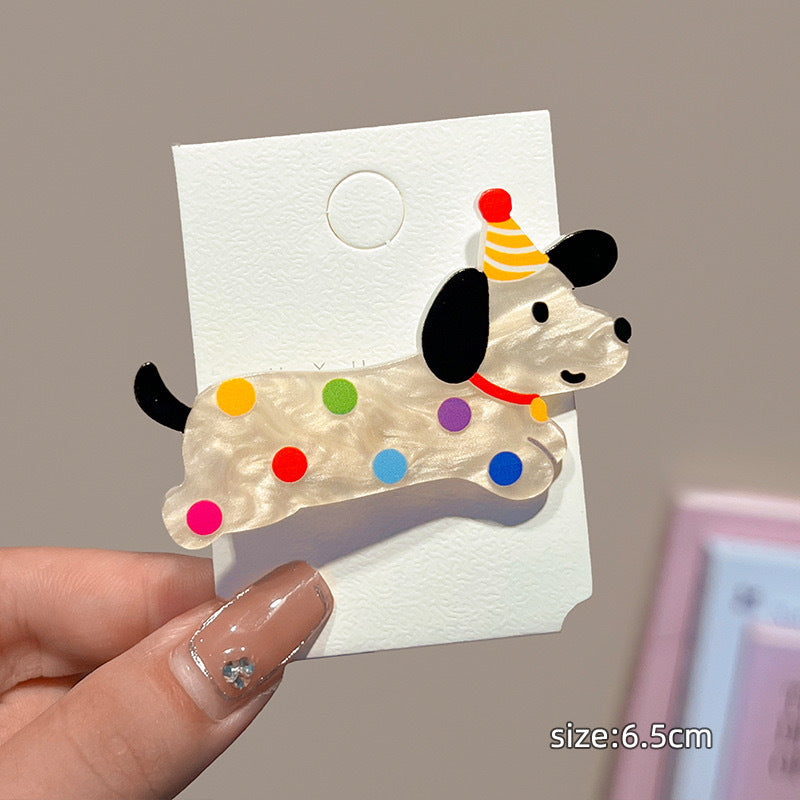 Coiffure de caricature Pin mignon côté chiot enfants Headwear