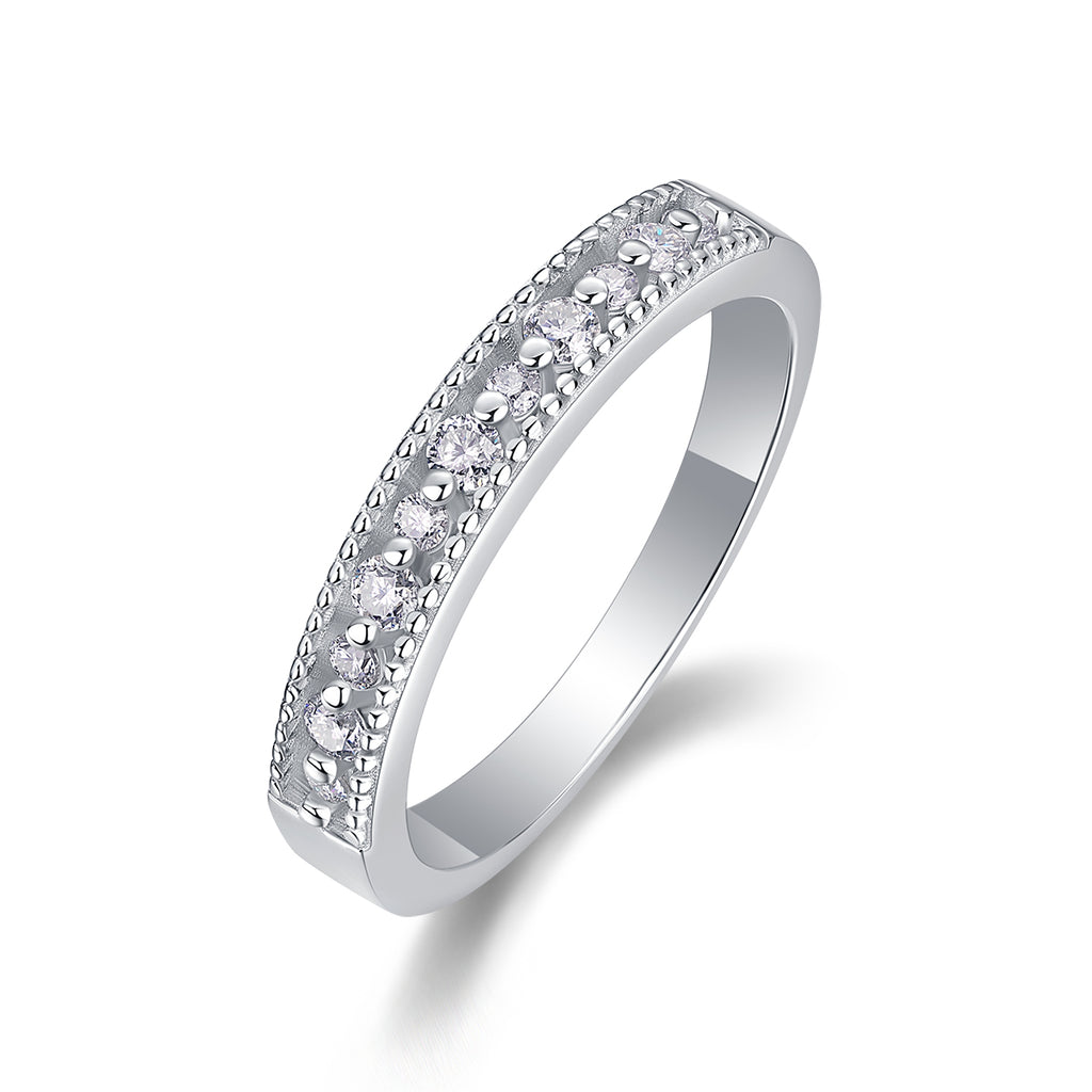 S925 Argent 2,5g Anneau en mousse de platine