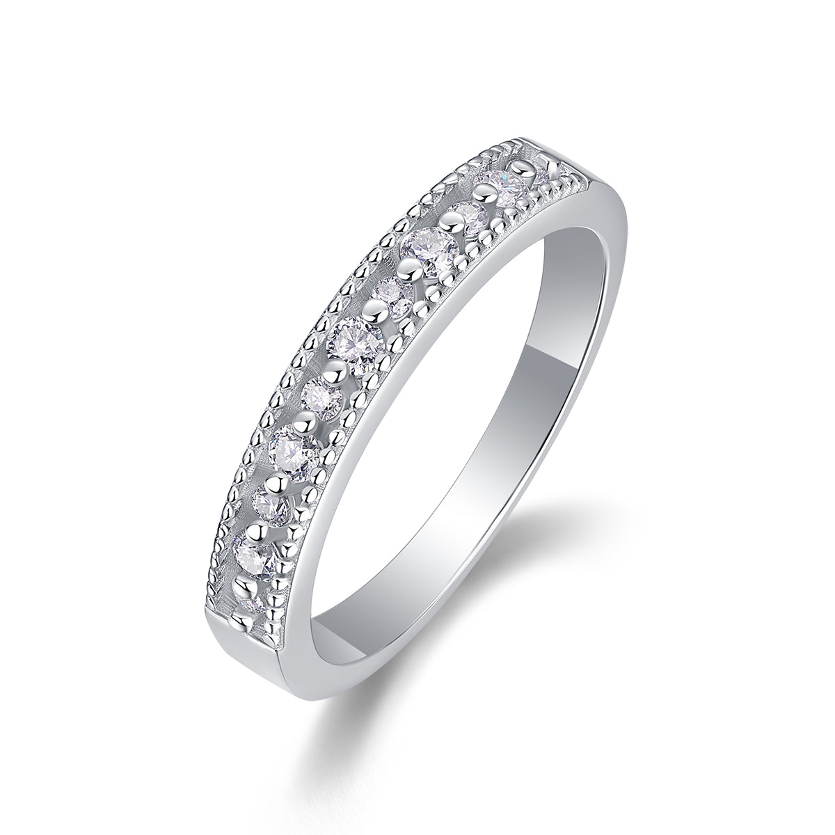 S925 Argent 2,5g Anneau en mousse de platine