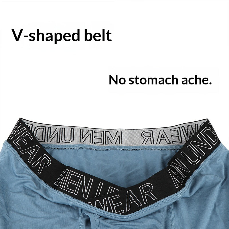 Slips de boxeur respirant pour homme en forme de V pour la course et la forme physique