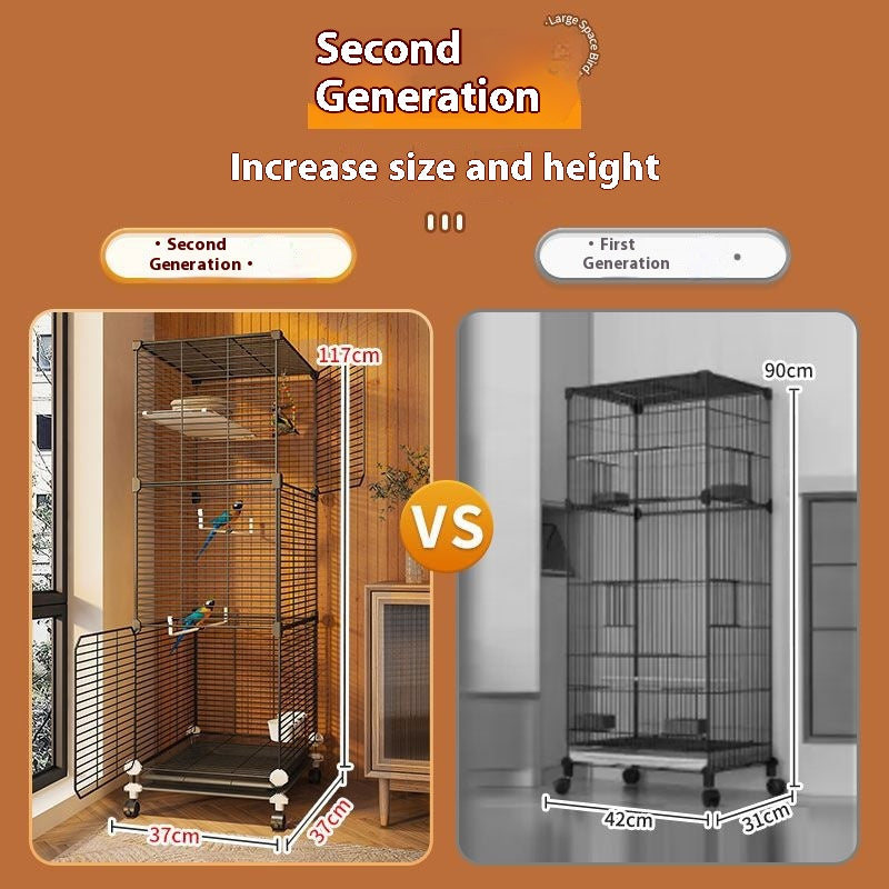 Parrot Cage Splash-proof Maison Villa écologique