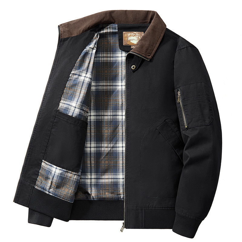 Veste de vol en coton lavé pour hommes