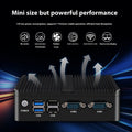 Contrôle industriel Microordinateur à double réseau Quad-core Embedded Fanless Mini-hôte