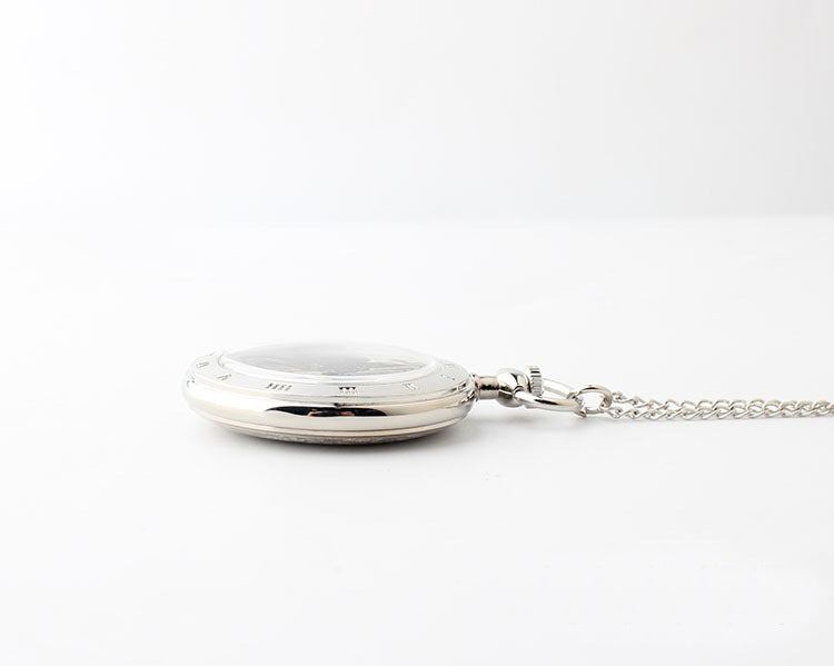Montre de poche en argent rétro personnalisée