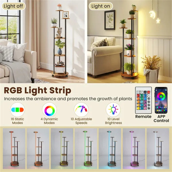 Support d'usine de 6 étages avec bande lumineuse RGB