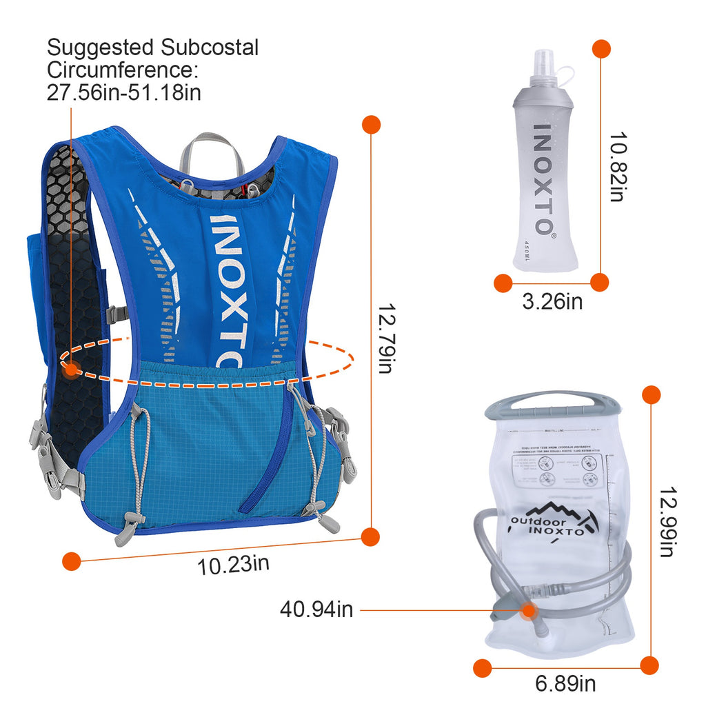 Sac à dos de course 1Pc Sport Hydratation Vest avec 15oz 50oz Water Bladder Bracelet réglable