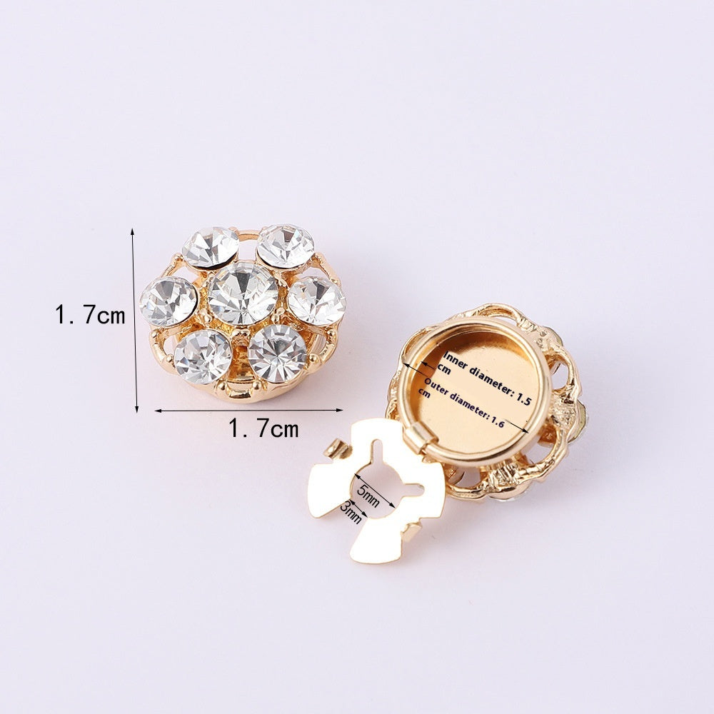 Boutons de manchette simples en Strass incrustés multi-style
