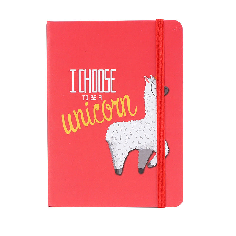 Carnet de notes de dessin animé en alpaga