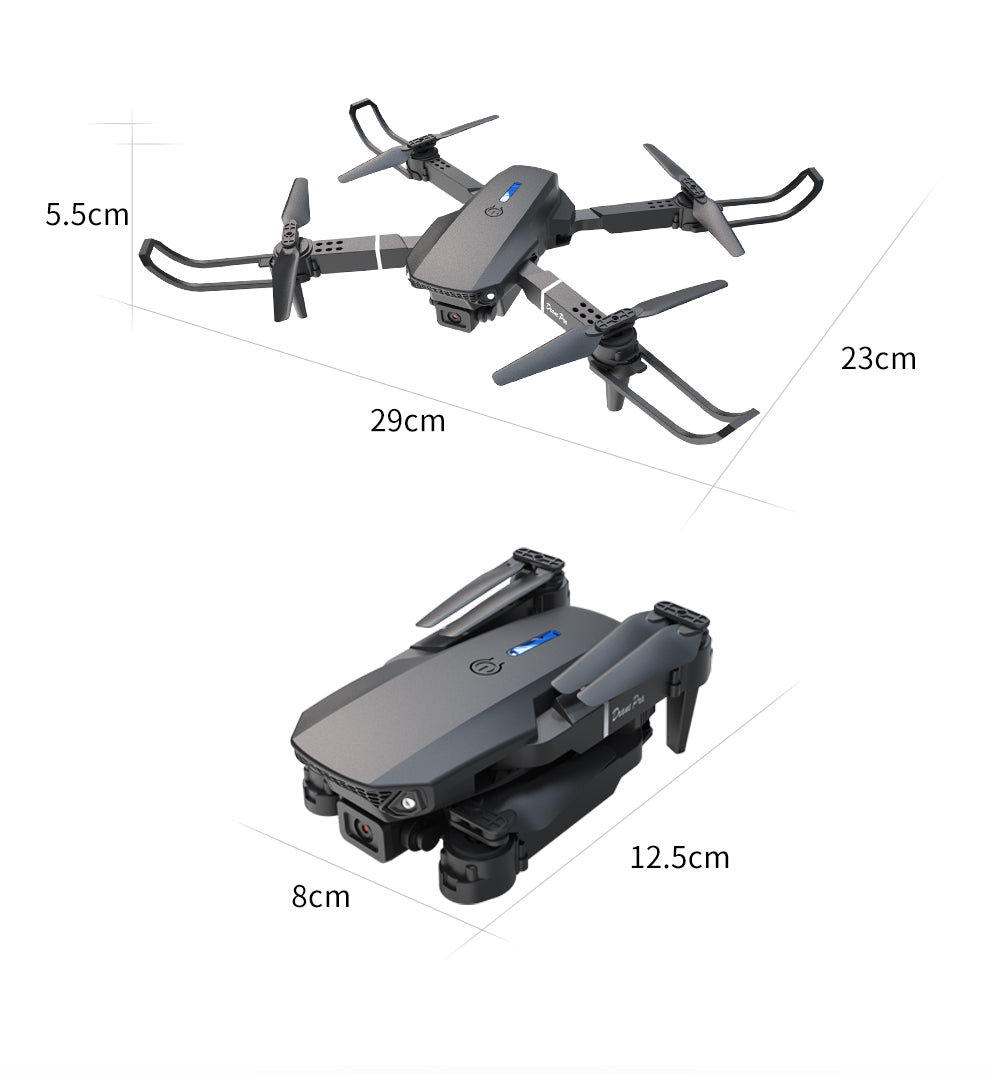 E88Pro - Caméra double - Double batterie-BLACK