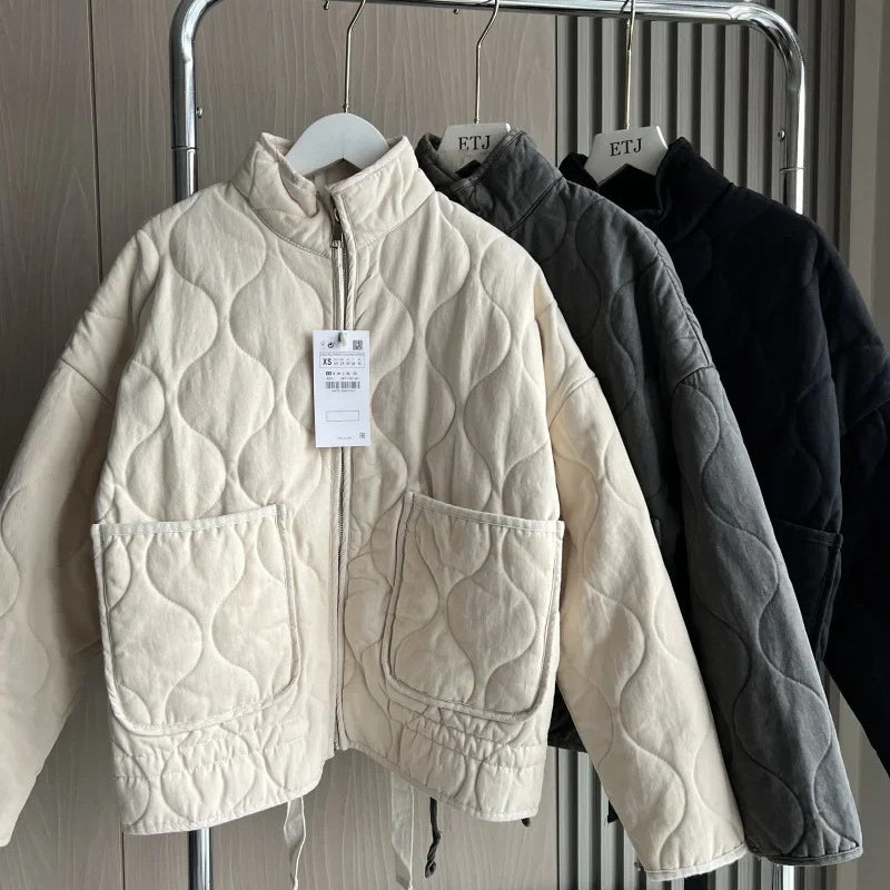 Veste de coton diamantée pour femmes arrivée