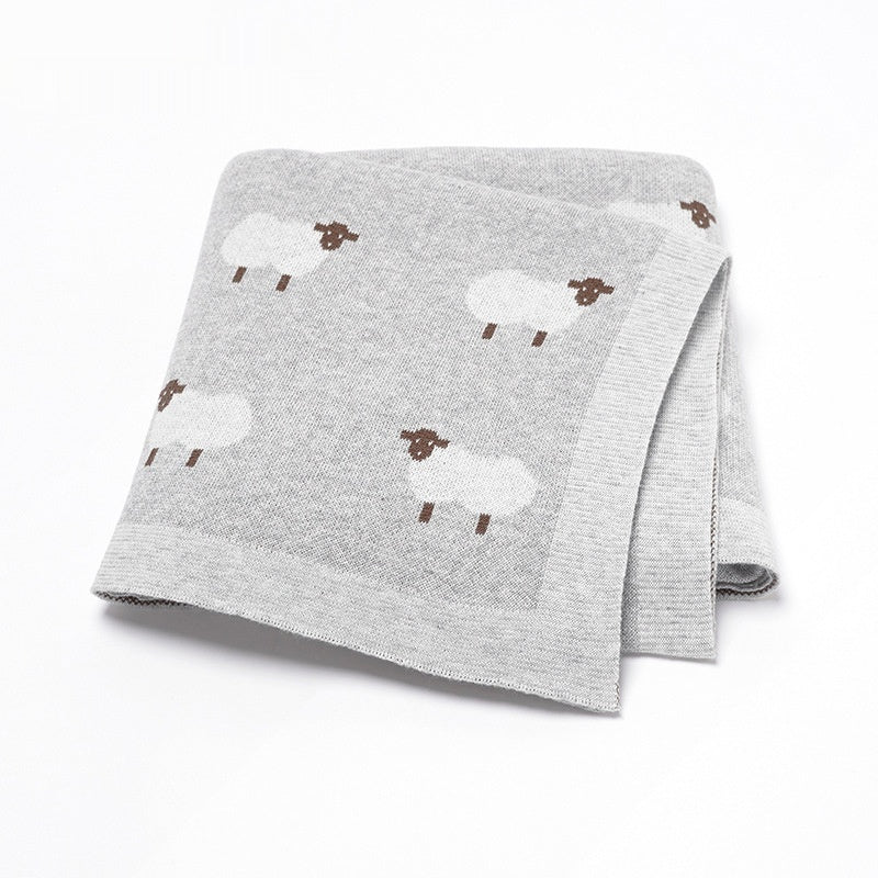 Adorable couverture en alpaga tricotée souple pour bébés