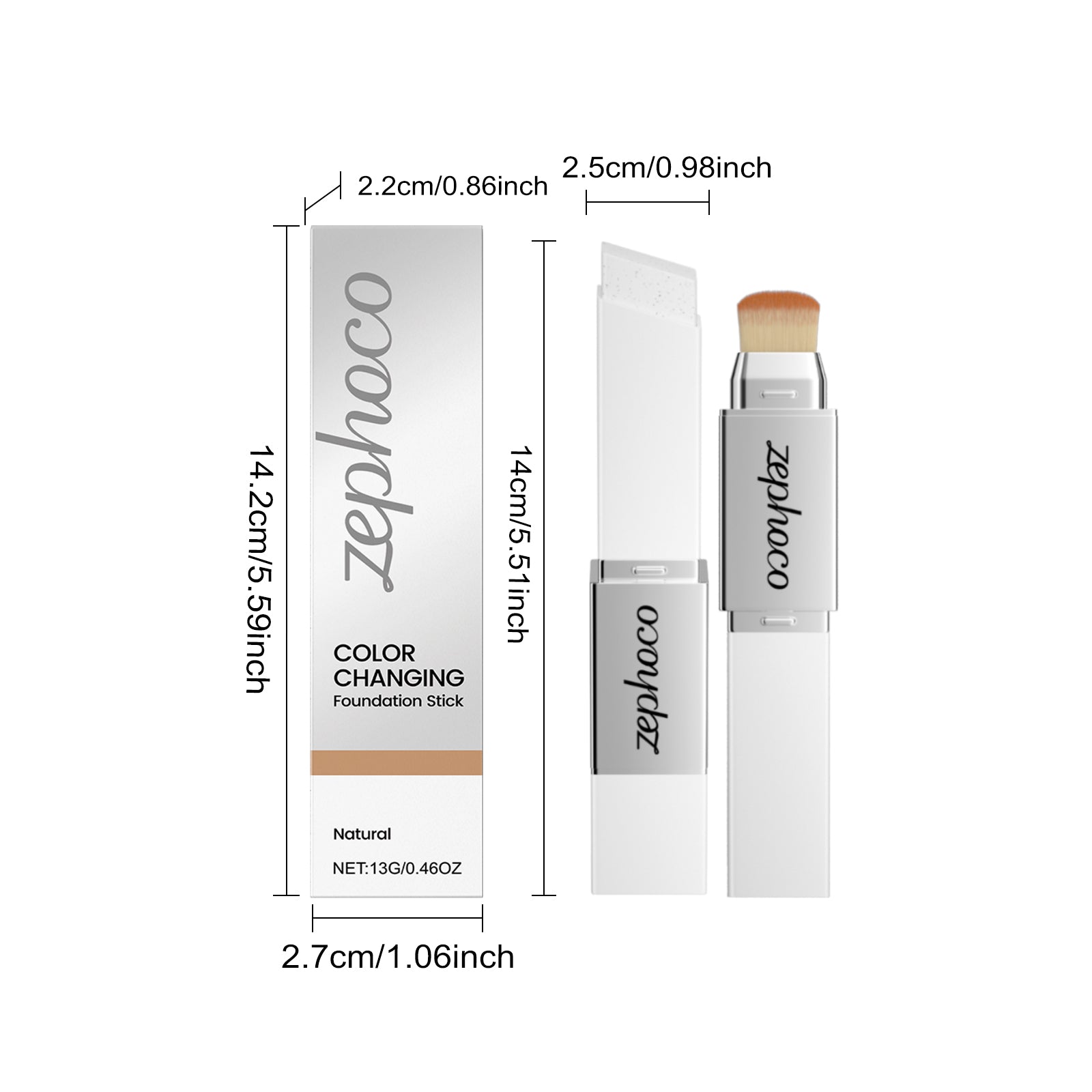 Deux en une couleur changer la fondation Maquillage bâton - naturel Couleur-13g 1 boîte