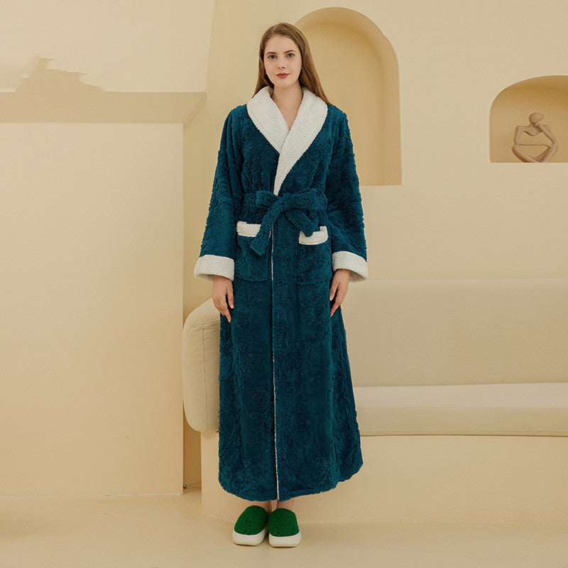 Jaquard Double couche Épaisseur de chemise de nuit en flanelle