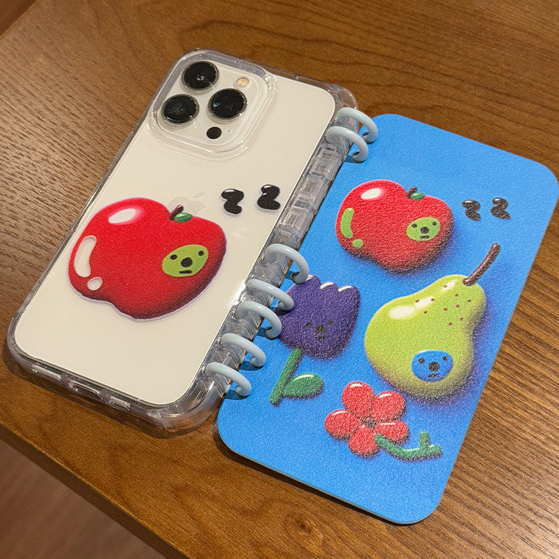 Étui de téléphone à flip de fruits endormis d'origine