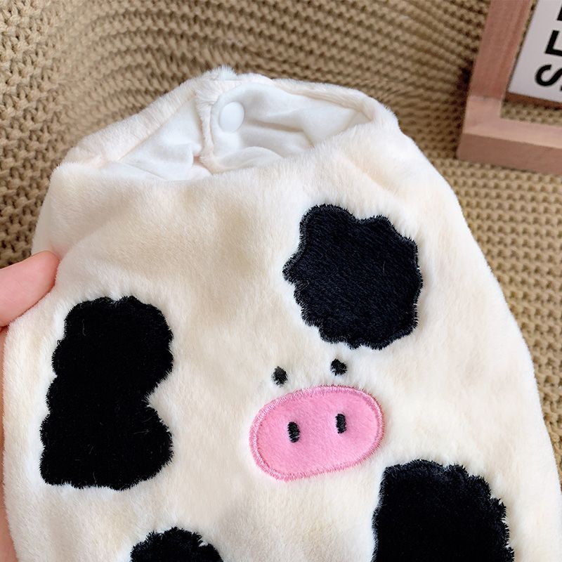 Vêtements de chien d'automne Outfit Mignon imprimé de vache Veste en coton rembourré