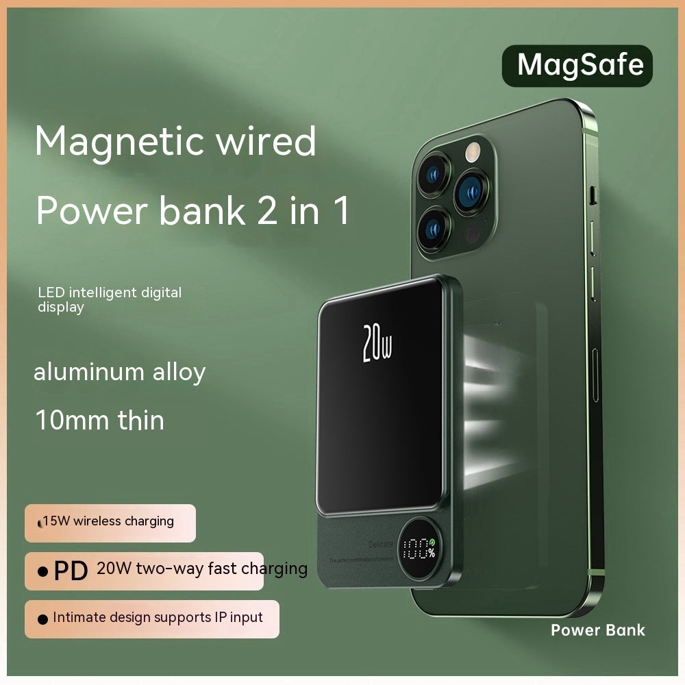 Alimentation mobile portable sans fil magnétique ultra-mince