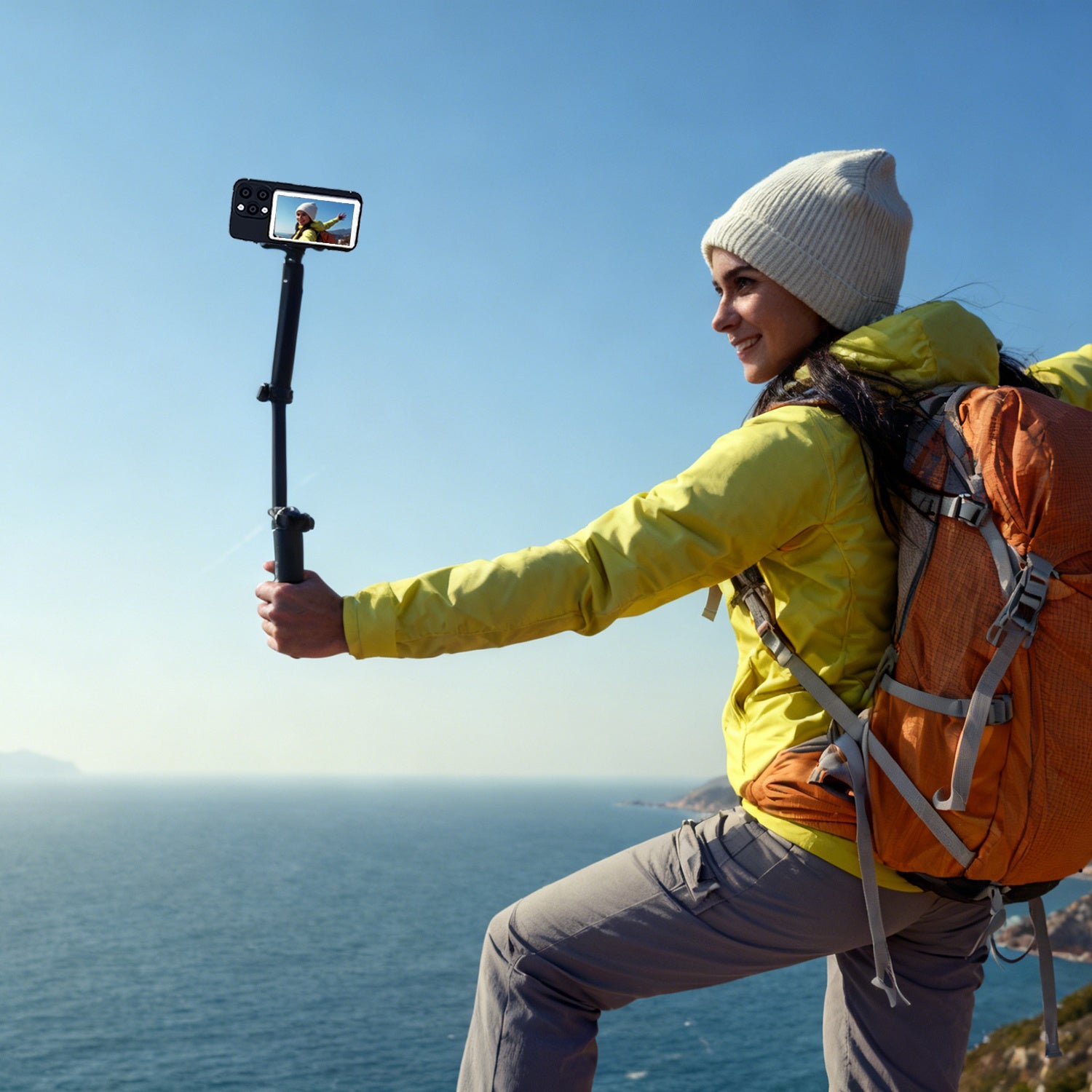Vlog Selfie moniteur écran magnétique caméra arrière moniteur de téléphone sans fil Selfie moniteur