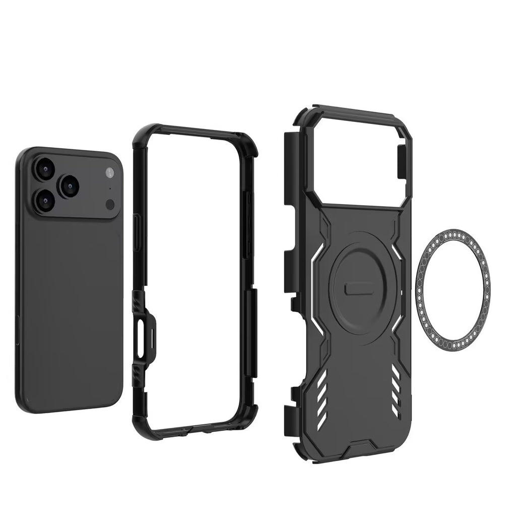 Pour je téléphone 17 Pro housse de téléphone Shockproof Kickstand robuste magnétique