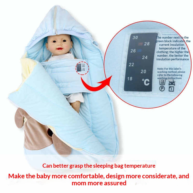 Embrassant automne et hiver épais bébé anti-kick couverture pour sortir sac de couchage