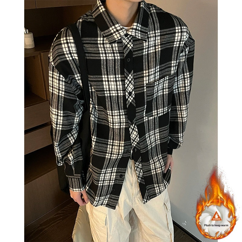 Chemise en Plaid Casual pour Homme