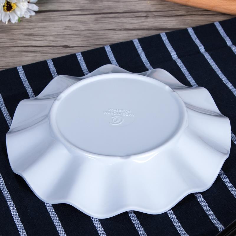 Assiette en plastique de table en mélamine de couleur pure
