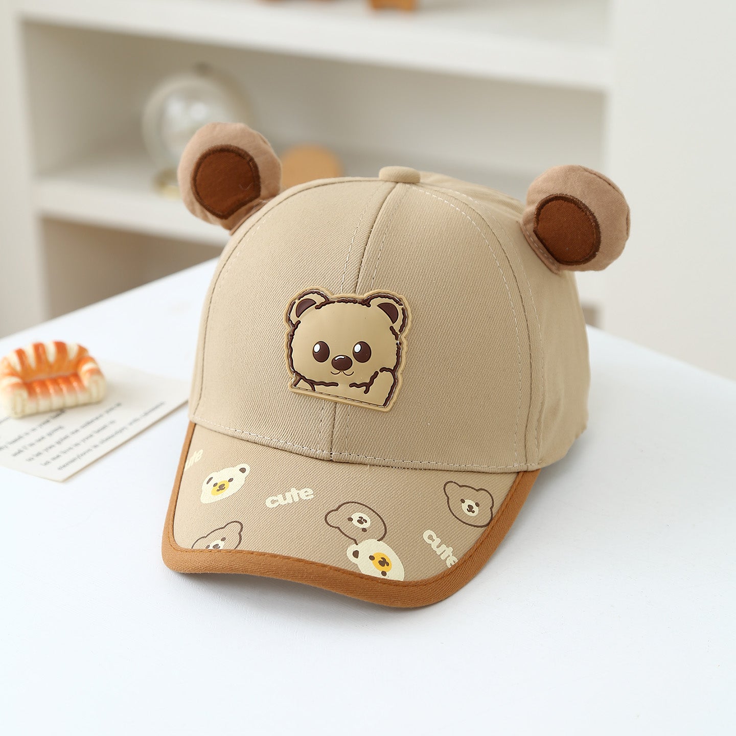 Mignon Oreilles d'ours en trois dimensions Caricature Imprimer Casquette de baseball pour enfants