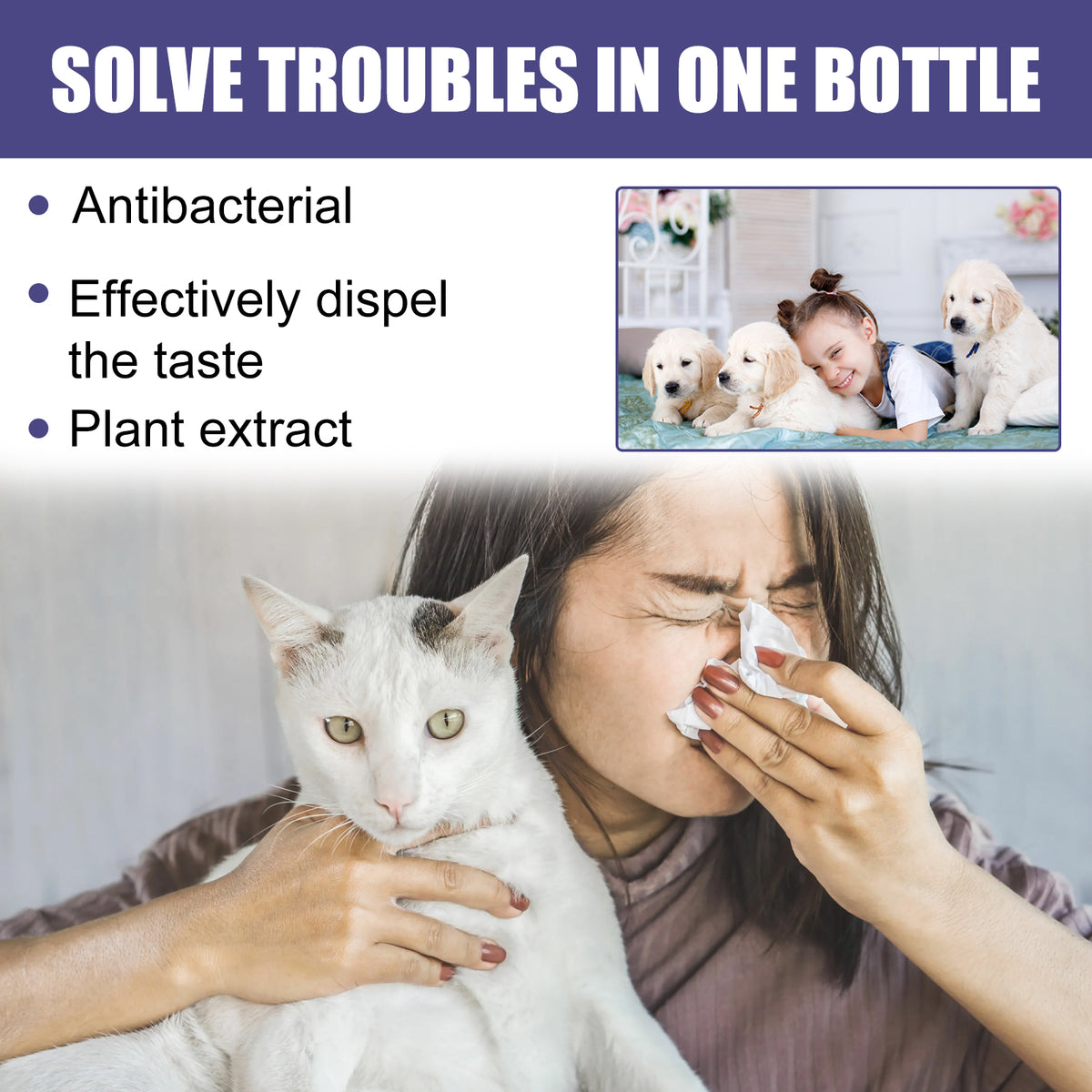 Spray désodorisant pour animaux 60 ml — aloe vera