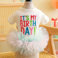 Vêtements de vacances pour animaux de compagnie pour chats et petits chiens Joyeux anniversaire et Chemise de Pâques Ballet Tutu