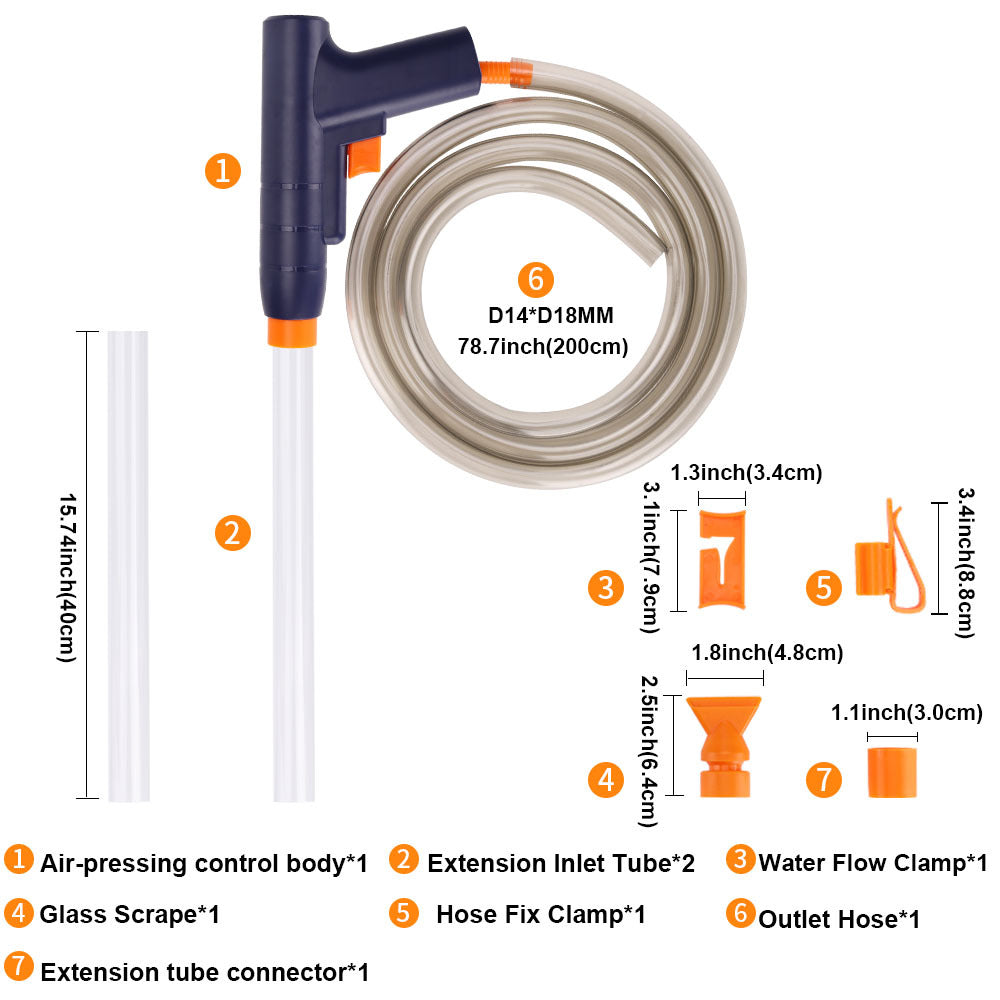 Fish Tank Water Changer Water Change Pipe Pompe Eau Laver Sable Toilette