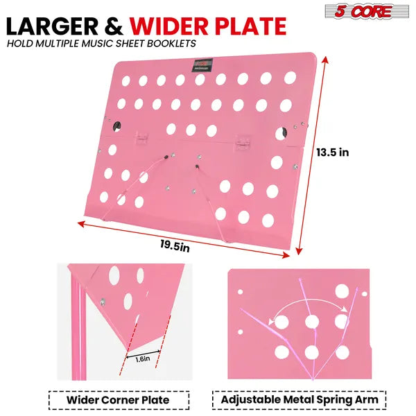 5 Core Music Stand pour partitions de musique réglable hauteur Portable pliable Atril Para Partitura