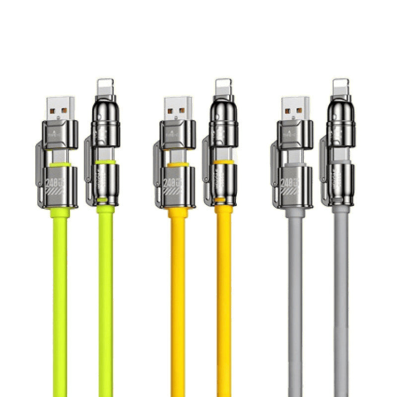 Double câble de données de type C 240W quatre en un